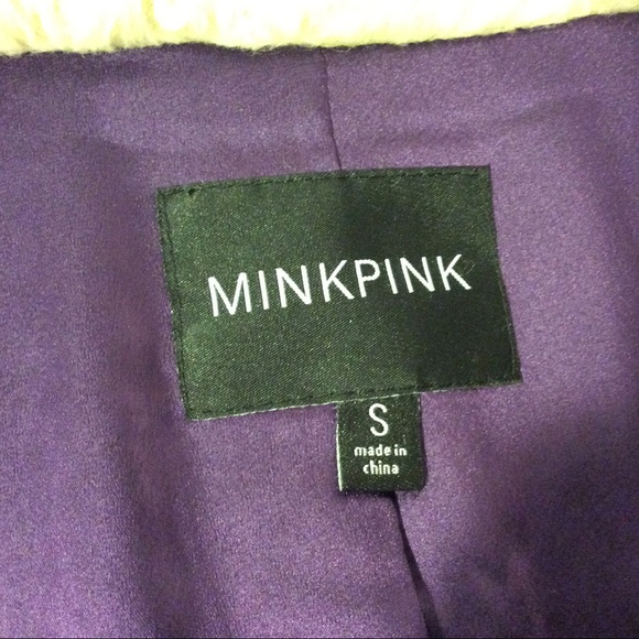 Women’s MinkPink jacket with faux fur collar. Womens size small - Picture 10 of 12